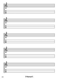 Giant Book Of Staff Paper For Mountain Dulcimer, image 2