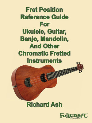 Fret Position Reference Guide For Ukulele, Guitar, Banjo, Mandolin, And Other Chromatic Fretted Instruments